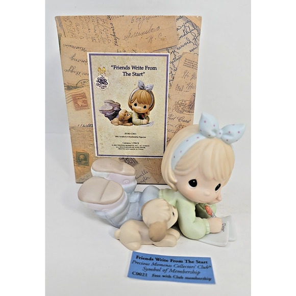 2000 Precious Moments Figurine " Friends Write from the Start" With Box U8 - Picture 1 of 10